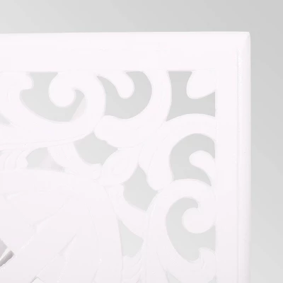 Phoenix Square Cast Aluminum Dining Table - White - Christopher Knight Home 1 Phoenix Square Cast Aluminum Dining Table - White - Christopher Knight Home