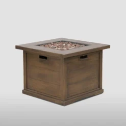 Venti 5pc Wicker Swivel Club Chairs And Fire Pit - Dark Brown/Beige - Christopher Knight Home -Knight Outdoor Cheap Store GUEST 8470c485 cda6 45c5 b15e 55aee49b2d01