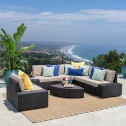 Santa Cruz 7pc Wicker Sofa Set With Cushions - Christopher Knight Home 8 Santa Cruz 7pc Wicker Sofa Set With Cushions - Christopher Knight Home -Knight Outdoor Cheap Store GUEST 84b0327e 6c50 415e 8b00 13d24c56a359