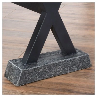 Ponza 6pc Rectangle Wicker & Light Weight Concrete Patio Dining Set - Gray - Christopher Knight Home 2 Ponza 6pc Rectangle Wicker & Light Weight Concrete Patio Dining Set - Gray - Christopher Knight Home - Image 2