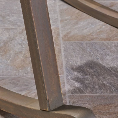 Candel Acacia Wood Patio Rocking Chair Gray/Dark Gray - Christopher Knight Home 5 Candel Acacia Wood Patio Rocking Chair Gray/Dark Gray - Christopher Knight Home - Image 5