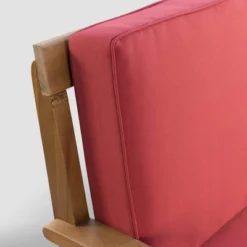 Peyton 2pc Acacia Wood Loveseat And Coffee Table Set - Teak/Red - Christopher Knight Home -Knight Outdoor Cheap Store GUEST 894398ad 77ca 4f73 8bf7 ed06417e3655