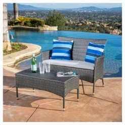 Malta 2pc Outdoor Seating Set - Christopher Knight Home -Knight Outdoor Cheap Store GUEST 89cc6b65 6185 4566 ad97 300e5c79a14d