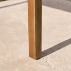 Perla 4pc Acacia Wood Sectional Sofa Set Teak/Cream - Christopher Knight Home -Knight Outdoor Cheap Store GUEST 8bdebd80 1945 422c ace1 99ee4f3b2ee6