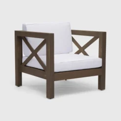 Brava Acacia Wood Club Chair - Christopher Knight Home -Knight Outdoor Cheap Store GUEST 8c39a100 06bb 4ba3 bdf2 90b82f85d5ba