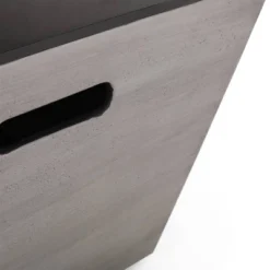 Langton Outdoor Light Weight Concrete & Ceramic Square Tank Holder Side Table Dark Gray/Black - Christopher Knight Home -Knight Outdoor Cheap Store GUEST 8d9a69e3 fe2d 420f bb55 1e62797421df