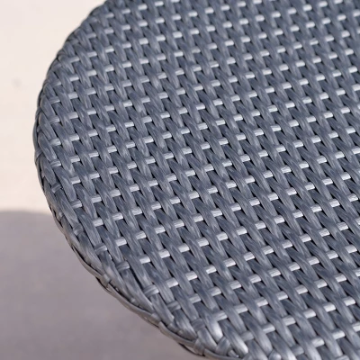 Iona 3pc Wicker Chat Set - Gray/Mixed Black - Christopher Knight Home 3 Iona 3pc Wicker Chat Set - Gray/Mixed Black - Christopher Knight Home - Image 3