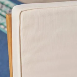 2pk Candel Acacia Wood Rocking Patio Chair Teak/Cream - Christopher Knight Home -Knight Outdoor Cheap Store GUEST 91b7264f 20c7 4695 994f 8649bd18f750