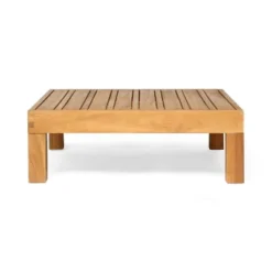 2pc Brava Outdoor Acacia Wood Left Arm Loveseat & Coffee Table With Cushion Teak/Beige - Christopher Knight Home -Knight Outdoor Cheap Store GUEST 9402d723 79fa 44dc b830 83332287a58c