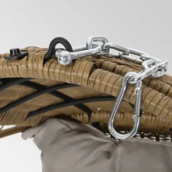 Malia Outdoor Wicker Hanging Chair (Stand Not Included) Brown/Beige - Christopher Knight Home -Knight Outdoor Cheap Store GUEST 96090c7b c293 4b7c 9eda d64601956876