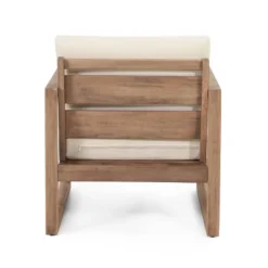 2pk Stefan Outdoor Acacia Wood Club Chairs With Cushions Brown/Beige - Christopher Knight Home -Knight Outdoor Cheap Store GUEST 971f167e 3ceb 499f a4d0 f4c661a9b810