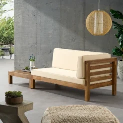 2pk Oana Outdoor Acacia Wood Right Arm Loveseat & Coffee Table Set With Cushions Teak/Beige - Christopher Knight Home -Knight Outdoor Cheap Store GUEST 97915f3a f073 4fe9 b692 f2dfe76245d3
