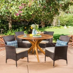 Cedros 5pc Acacia Wood And Wicker Dining Set - Christopher Knight Home 13 Cedros 5pc Acacia Wood And Wicker Dining Set - Christopher Knight Home -Knight Outdoor Cheap Store GUEST 9878b2ca 954c 451e a967 2059a7dcb973