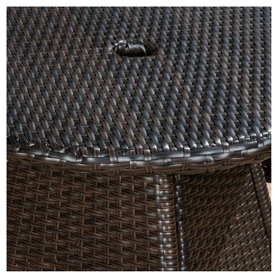 Brayden 3pc Wicker Patio Bistro Set - Brown - Christopher Knight Home 3 Brayden 3pc Wicker Patio Bistro Set - Brown - Christopher Knight Home - Image 3