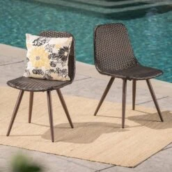 Gila 2pk Wicker Dining Chairs - Christopher Knight Home -Knight Outdoor Cheap Store GUEST 9a20ace3 f5b3 452d 85b9 d152d38ec706