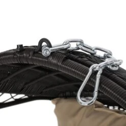 Greystone Indoor/Outdoor Wicker Hanging Chair With 8' Chain - Brown/Tan - Christopher Knight Home -Knight Outdoor Cheap Store GUEST 9bc3035a 8e5c 4705 863a ae62bf339747