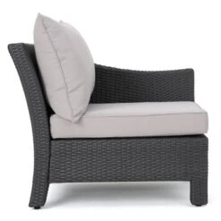 Antibes 6pc Wicker V-Shaped Sectional Sofa Set Gray/Silver - Christopher Knight Home -Knight Outdoor Cheap Store GUEST 9cb20ed3 b95d 43a0 b884 ad2464daf526