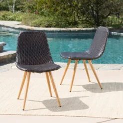 Gila 2pk Wicker Dining Chairs - Christopher Knight Home -Knight Outdoor Cheap Store GUEST 9fe0c4a2 2a5f 4ba1 9398 b276ccf8e471