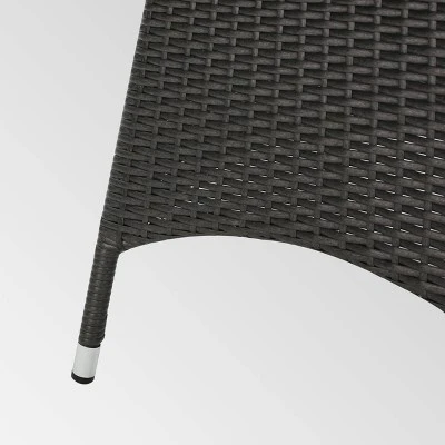 Hillhurst 5pc Wicker Round Dining Set Gray - Christopher Knight Home 5 Hillhurst 5pc Wicker Round Dining Set Gray - Christopher Knight Home - Image 5