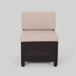 Waverly 6pc All Weather Faux Wicker Sectional Sofa Set - Brown/Beige - Christopher Knight Home -Knight Outdoor Cheap Store GUEST a640380d fb46 4612 a7bc 77118146901e