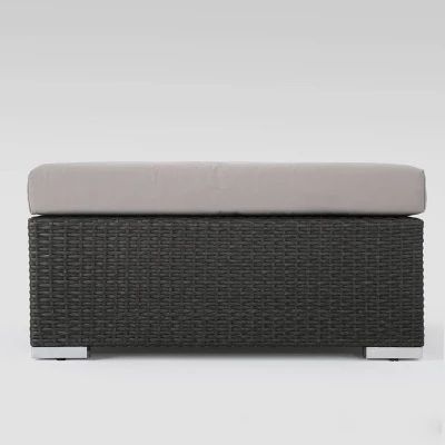 Santa Rosa 9pc Wicker Sectional Seating Set - Gray/Silver - Christopher Knight Home 3 Santa Rosa 9pc Wicker Sectional Seating Set - Gray/Silver - Christopher Knight Home - Image 3