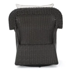 Avondale 3pc All-Weather Wicker Patio Chair Set W/ Fire Pit - Dark Brown - Christopher Knight Home -Knight Outdoor Cheap Store GUEST a6c700bb 68bf 4109 a05d e6dcd1cd63d0