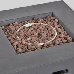 Maxwell 5pc Wicker Club Chair And Square Fire Pit Set - Mixed Black/Dark Gray - Christopher Knight Home -Knight Outdoor Cheap Store GUEST a9325de9 7204 47a2 b7c4 69025d038a80