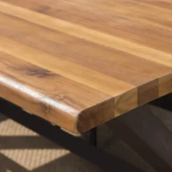 Brandywine 6pc Acacia Wood/Wicker Patio Dining Set - Brown/Cream - Christopher Knight Home -Knight Outdoor Cheap Store GUEST ab77faff f670 4425 a673 f34c4fc89a55