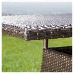 Corsica Rectangle Wicker Dining Table - Multi Brown - Christopher Knight Home -Knight Outdoor Cheap Store GUEST ad7092bd d213 4197 8e99 077cc2b66eb6