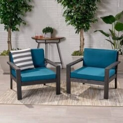 Santa Ana 2pk Acacia Wood Club Chairs - Christopher Knight Home -Knight Outdoor Cheap Store GUEST addecaf4 09d3 4d93 8403 8ff22ddaf5cb
