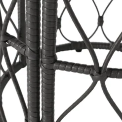 Bruce Outdoor Round Wicker Side Table Gray - Christopher Knight Home