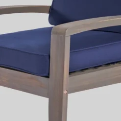 2pk Grenada Club Patio Chairs With Sunbrella Cushions Blue/Gray - Christopher Knight Home -Knight Outdoor Cheap Store GUEST af562bd3 60d7 456c 8dd8 45a29148cd21