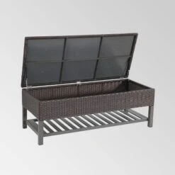 Regent Wicker Storage Bench - Christopher Knight Home -Knight Outdoor Cheap Store GUEST b63ade7c 0392 4fc3 a7c4 befc4890e163