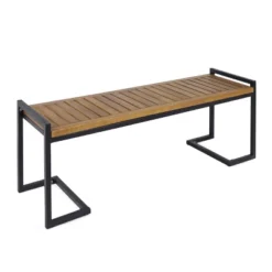 Hopkins Acacia & Iron Bench - Christopher Knight Home -Knight Outdoor Cheap Store GUEST b8692347 fe69 4002 8299 e72acb2ab5b5