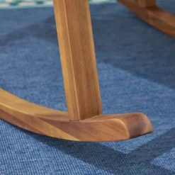 2pk Candel Acacia Wood Rocking Patio Chair Teak/Cream - Christopher Knight Home -Knight Outdoor Cheap Store GUEST b951bd9a e22a 4f6e 8feb 437accd1c34f