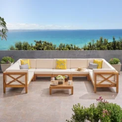 Brava 8pc Acacia Wood Sectional Sofa Set - Christopher Knight Home 12 Brava 8pc Acacia Wood Sectional Sofa Set - Christopher Knight Home -Knight Outdoor Cheap Store GUEST b996dc4e 9631 49d5 897a 0af530382d27