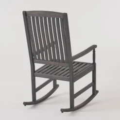 Arcadia Acacia Wood Rocking Chair Dark Gray - Christopher Knight Home -Knight Outdoor Cheap Store GUEST bc103e69 bacd 4839 81b1 7613657e5e39