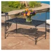 Petra Rectangle Iron Patio Coffee Table - Black - Christopher Knight Home