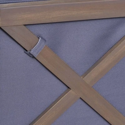 Candel Acacia Wood Patio Rocking Chair Gray/Dark Gray - Christopher Knight Home 3 Candel Acacia Wood Patio Rocking Chair Gray/Dark Gray - Christopher Knight Home - Image 3