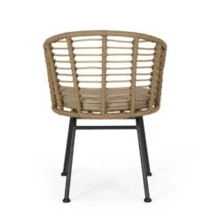 Randy 2pk Outdoor Wicker Chairs With Cushions - Light Brown/Beige - Christopher Knight Home -Knight Outdoor Cheap Store GUEST c00bffae 9ef4 4875 9d1c 0084d7d6bc5e