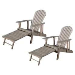 Hayle 2pk Wood Reclining Adirondack Chair With Footrest - Christopher Knight Home -Knight Outdoor Cheap Store GUEST c04fcaa2 b73b 4209 9b59 84bb6b948ebc