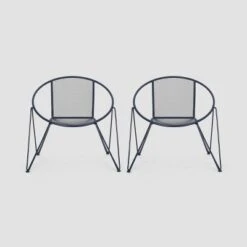 Georgia 2PK Iron Modern Club Chair - Christopher Knight Home -Knight Outdoor Cheap Store GUEST c08a1b6d 6932 443f 9bd4 9949bd1a2335