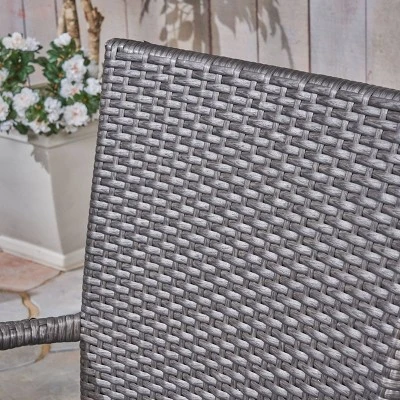 Baxley 6pc Acacia Dining Set With Bench - Sandblast Gray/Gray - Christopher Knight Home 2 Baxley 6pc Acacia Dining Set With Bench - Sandblast Gray/Gray - Christopher Knight Home - Image 2