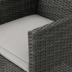 Cypress 5pc Round Wicker Patio Dining Set - Gray - Christopher Knight Home -Knight Outdoor Cheap Store GUEST c4e6575f ebc7 4fe7 b505 13ecc9935c65