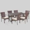 Westley 7pc Wicker Patio Dining Set - Brown - Christopher Knight Home