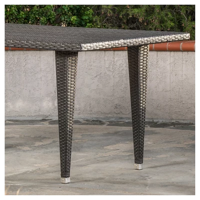 Cliff 7pc Wicker Patio Dining Set - Gray - Christopher Knight Home 3 Cliff 7pc Wicker Patio Dining Set - Gray - Christopher Knight Home - Image 3