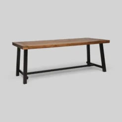 Carlisle Rectangle Acacia And Iron Patio Dining Table - Christopher Knight Home -Knight Outdoor Cheap Store GUEST c7a7d968 1402 4368 aa7c 4ad9bd106196