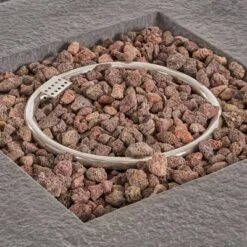 Ariel 5pc Wicker Rocking Chairs And Fire Pit Set - Dark Brown/Beige - Christopher Knight Home -Knight Outdoor Cheap Store GUEST c99a8f30 b3ff 490f bf5b a9cbb14dcb02