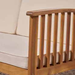 Carolina Acacia Wood Patio Sofa Teak - Christopher Knight Home -Knight Outdoor Cheap Store GUEST ca4c8ff5 4aab 4312 86c2 d0a0323688c3