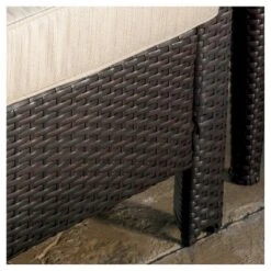 Antibes 5pc Wicker Patio Chat Set With Cushions - Brown - Christopher Knight Home -Knight Outdoor Cheap Store GUEST d1b782eb 80f9 4531 a01b 0c8e79a16c3f